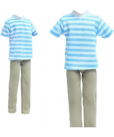 5 Sets Casual Wear Shirt Trousers Doll Clothes for Boy Dolls $21.67 Doll Accessories