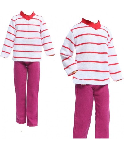 5 Sets Casual Wear Shirt Trousers Doll Clothes for Boy Dolls $21.67 Doll Accessories