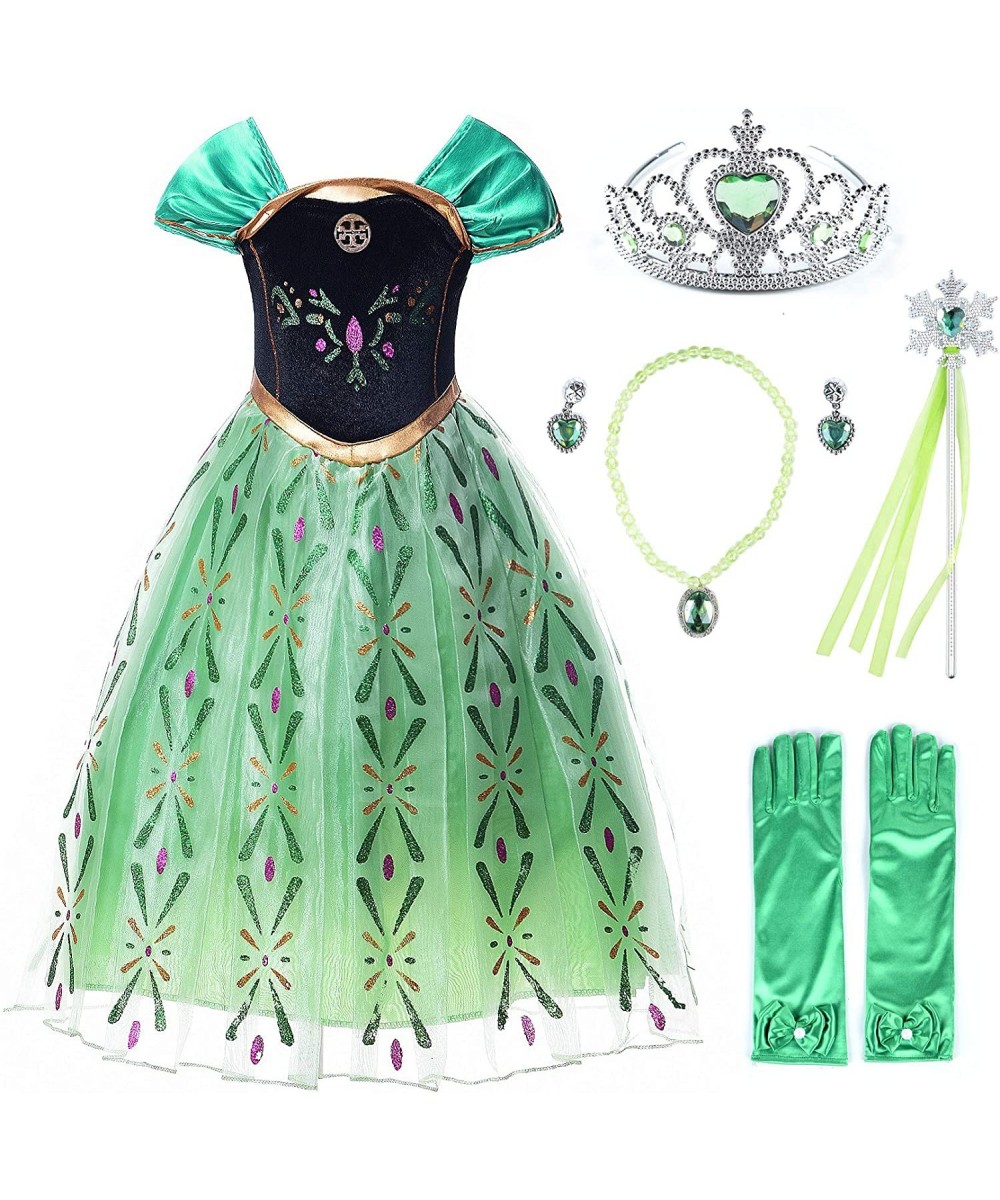 Little Girls Green Princess Snow Party Costume Halloween Cosplay Dress (3T Green) $49.82 Kids' Costumes