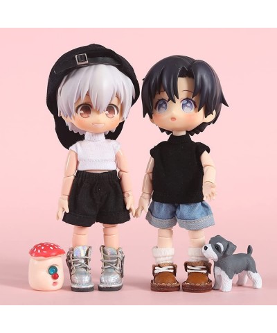 Sleeveless T-Shirt for ob11 Molly gsc 1/12bjd Doll Clothes Doll Accessories Toys (Black1) $19.31 Doll Accessories