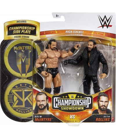 WWE Seth Rollins vs Drew McIntyre Championship Showdown 2-Pack 6-in / 15.24-cm Action Figures High Flyers Battle Pack for Age...