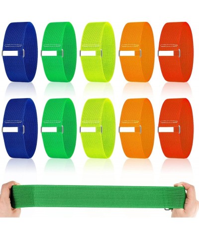 10 Pcs 3 Legged Race Bands Elastic Tie Rope for Kids Adults Birthday Party Carnival Outdoor Family Field Day Games Colorful T...