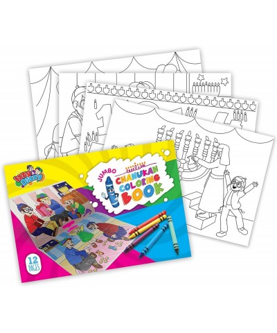 Jumbo Hanukkah Coloring Book - Great for Partys and Gifts- XL Chanuka Coloring Book - 12 Pages $16.74 Kids' Drawing & Writing...