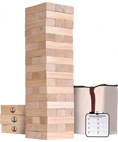 Giant Wooden Toppling Tower Includes Bonus Rules with Gameboard Made from Premium Gray Stained Blocks $96.42 Stacking Games