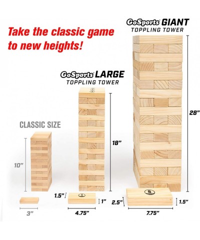 Giant Wooden Toppling Tower Includes Bonus Rules with Gameboard Made from Premium Gray Stained Blocks $96.42 Stacking Games