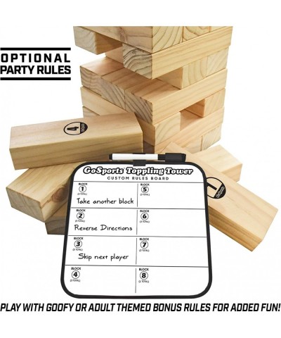 Giant Wooden Toppling Tower Includes Bonus Rules with Gameboard Made from Premium Gray Stained Blocks $96.42 Stacking Games