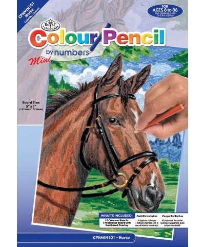 Mini Color Pencil By Number Kits Horse $13.67 Craft Kits