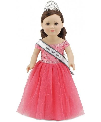 18 Inch Doll Clothes Clothing Ball Gown Costume Accessories | 3 PC 18" Doll Pageant Dress Outfit Play Gift Set with Sparkly S...