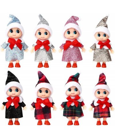 8 Pieces Mini Christmas Dolls Colorful Costume Vinyl Face Plush Dolls Elf for Christmas Holiday New Year Decoration Gift $28....