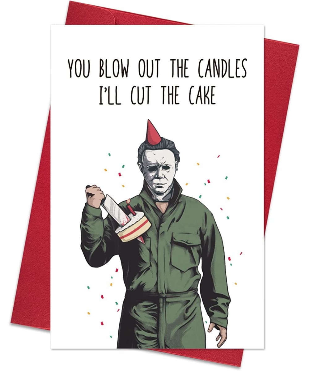 Halloween Michael Myers Birthday Card Gifts Horror Movie Killer Bday Card for Men Women Creep Funny Bday Card for Him Her $15...