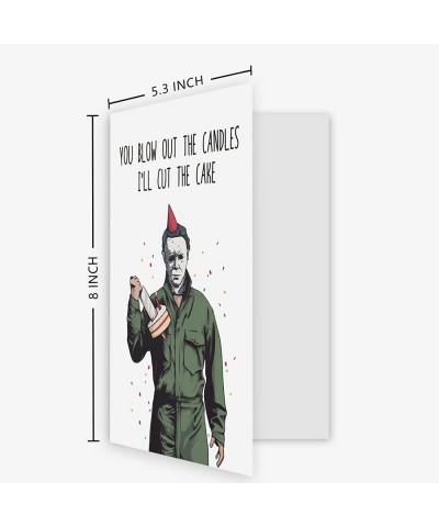 Halloween Michael Myers Birthday Card Gifts Horror Movie Killer Bday Card for Men Women Creep Funny Bday Card for Him Her $15...