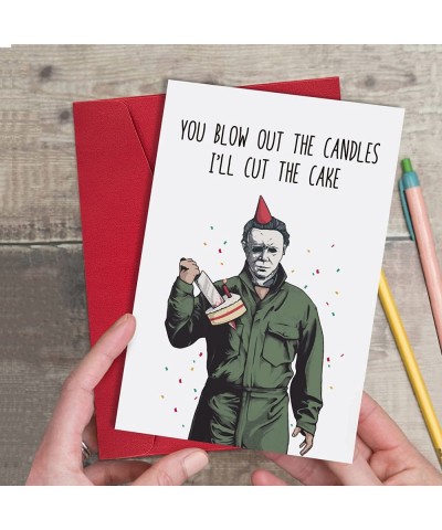 Halloween Michael Myers Birthday Card Gifts Horror Movie Killer Bday Card for Men Women Creep Funny Bday Card for Him Her $15...