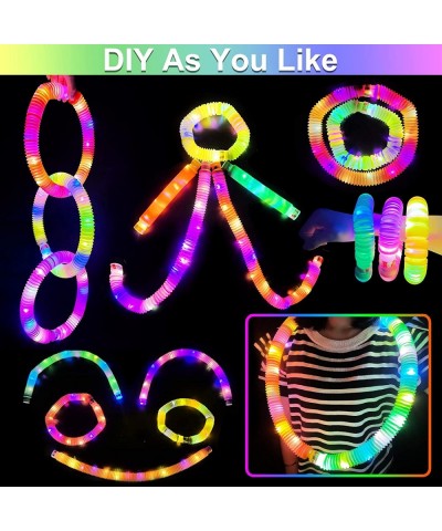 12Pcs 26 Inch Extra Long Light Up Pop Fidget Tubes Christmas Stocking Stuffers Gifts for Kids Glow in The Dark Christmas Part...