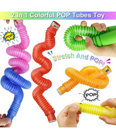 12Pcs 26 Inch Extra Long Light Up Pop Fidget Tubes Christmas Stocking Stuffers Gifts for Kids Glow in The Dark Christmas Part...