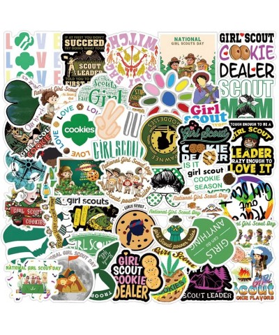 53Pcs Girl Scout Stickers Pack Cookie Aesthetic Vinyl Waterproof Sticker Decals for Water Bottle Laptop Phone Skateboard Scra...