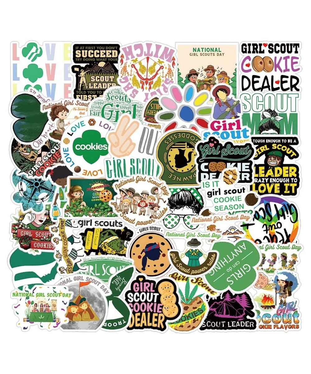 53Pcs Girl Scout Stickers Pack Cookie Aesthetic Vinyl Waterproof Sticker Decals for Water Bottle Laptop Phone Skateboard Scra...