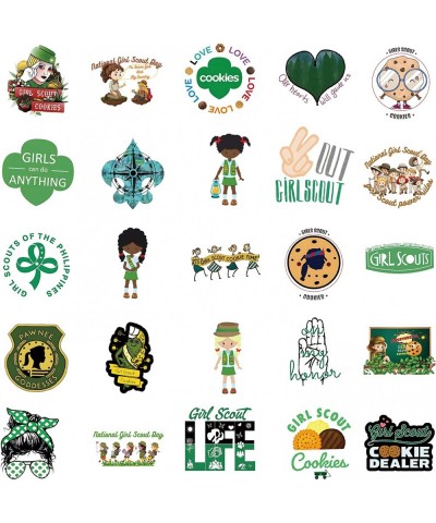 53Pcs Girl Scout Stickers Pack Cookie Aesthetic Vinyl Waterproof Sticker Decals for Water Bottle Laptop Phone Skateboard Scra...