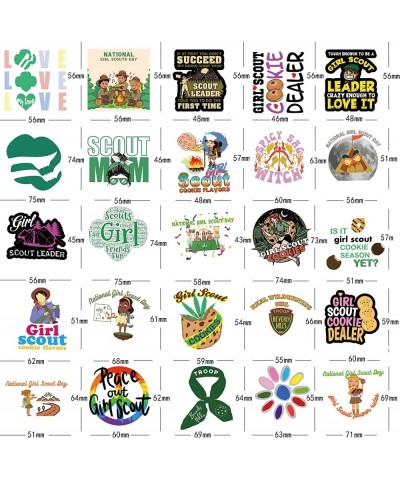 53Pcs Girl Scout Stickers Pack Cookie Aesthetic Vinyl Waterproof Sticker Decals for Water Bottle Laptop Phone Skateboard Scra...