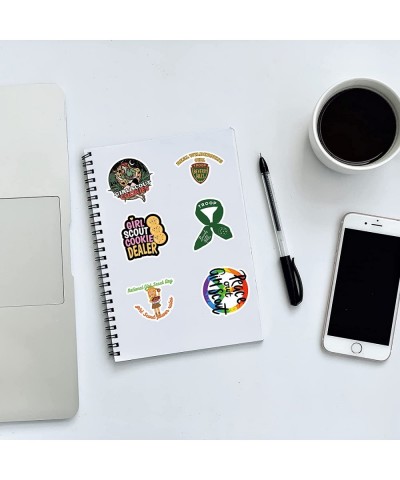 53Pcs Girl Scout Stickers Pack Cookie Aesthetic Vinyl Waterproof Sticker Decals for Water Bottle Laptop Phone Skateboard Scra...