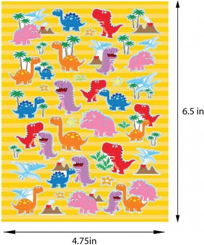 Dinosaur Birthday Party Assortment Favor Set of 108 pcs (12 Large Party Favor Treat Bags with Handles 24 Self-Ink Stamps for ...