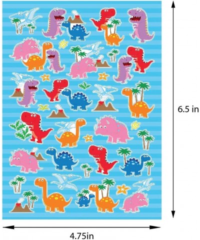 Dinosaur Birthday Party Assortment Favor Set of 108 pcs (12 Large Party Favor Treat Bags with Handles 24 Self-Ink Stamps for ...