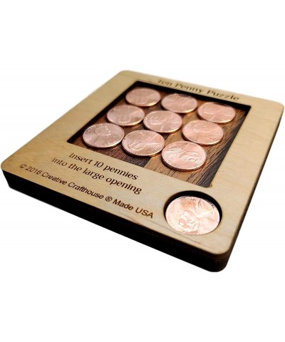 10 Penny Puzzle - A Circle Packing Problem - Ten Mint Pennies are Included $16.94 Brain Teaser Puzzles