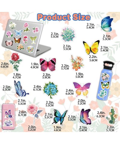 160pcs Flower Butterfly Stickers for Kids Teens Adults Colorful Floral Stickers for Water Bottle Laptop Scrapbooking Aestheti...