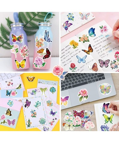 160pcs Flower Butterfly Stickers for Kids Teens Adults Colorful Floral Stickers for Water Bottle Laptop Scrapbooking Aestheti...