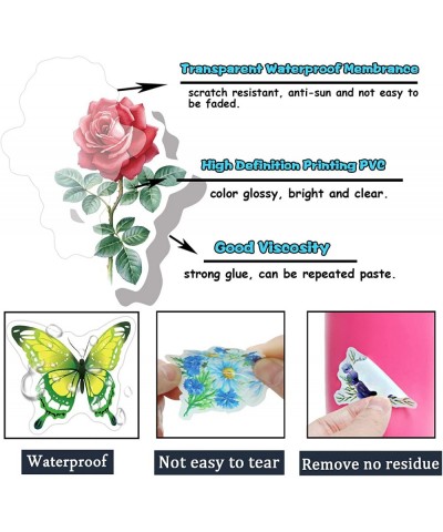 160pcs Flower Butterfly Stickers for Kids Teens Adults Colorful Floral Stickers for Water Bottle Laptop Scrapbooking Aestheti...