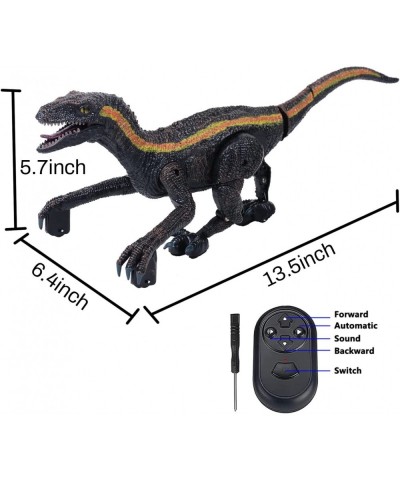 RC Raptor Dinosaur Toys Remote Control Velociraptor Simulation Walking Dinosaur with Lights & Roaring Sounds Robot Dinosaur f...