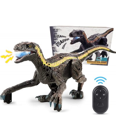 RC Raptor Dinosaur Toys Remote Control Velociraptor Simulation Walking Dinosaur with Lights & Roaring Sounds Robot Dinosaur f...