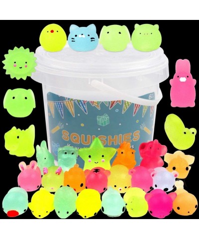 23 Pack Squishies Mochi Squishy Toys Glow in The Dark Party Favors for Kids - Mini Kawaii Squishies Mochi Animals Stress Reli...