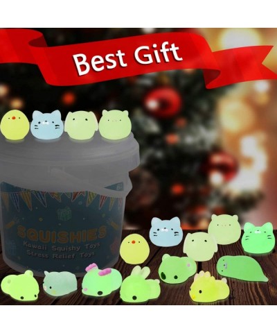 23 Pack Squishies Mochi Squishy Toys Glow in The Dark Party Favors for Kids - Mini Kawaii Squishies Mochi Animals Stress Reli...