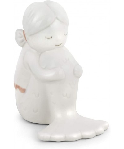 Charming Mermaid Neutral Glossy White 6 x 4 Stoneware Ceramic Toy Piggy Bank $48.67 Kids' Money Banks