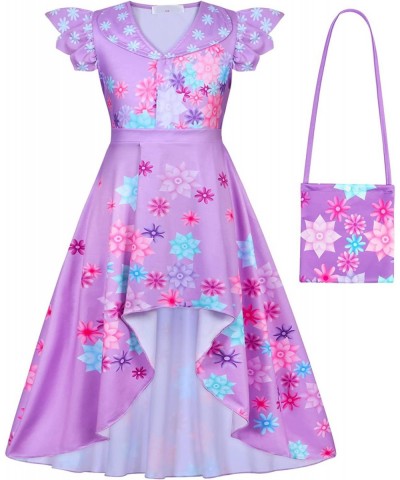 Isabella Dress Girls Dolores Costume Dress with Bag Madrigal Family Outfits Birthday Halloween Cosplay Clothes $26.67 Kids' C...