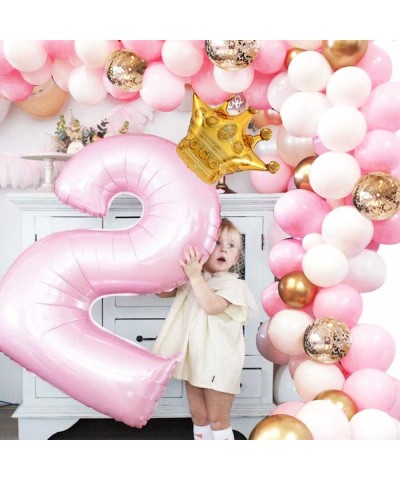 Pink White and Gold Balloon Garland Arch Kit - 124pcs Pink Gold Balloons for Girls Birthday Baby Shower Wedding Bridal Shower...