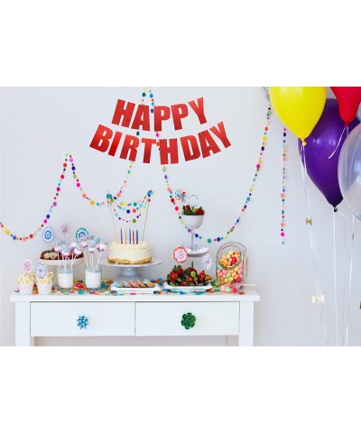 Happy Birthday Banner for Birthday Party Decorations Red $14.63 Kids' Party Decorations