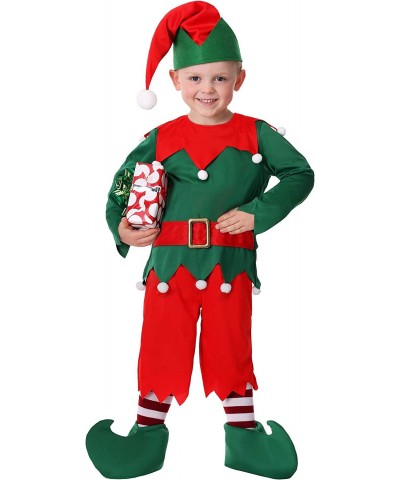 Toddler Santa's Helper Costume Holiday Elf Outfit $33.86 Kids' Costumes