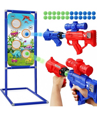 Shooting Game Gun Toys for Boys [ 2 Soft Bullet Air Guns with a Larger Shooting Target & 24 Foam Balls ] Outdoor & Indoor Gam...