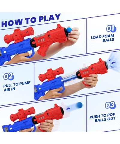 Shooting Game Gun Toys for Boys [ 2 Soft Bullet Air Guns with a Larger Shooting Target & 24 Foam Balls ] Outdoor & Indoor Gam...