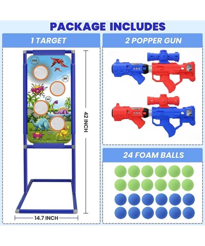 Shooting Game Gun Toys for Boys [ 2 Soft Bullet Air Guns with a Larger Shooting Target & 24 Foam Balls ] Outdoor & Indoor Gam...