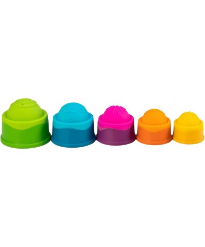 Fat Brain Dimpl Duo Stack Bundle - 2 Piece Combo Baby Toy Activity Set BPA Free Silicone Poppers - Includes Zippered Storage ...