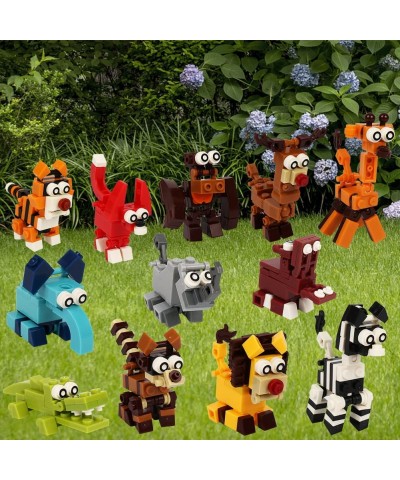 12 Mini Animal Building Blocks Toy Set Animals Figures Stem Toys Party Supplies Gifts Party Favor for Kids Goodie Bags Birthd...