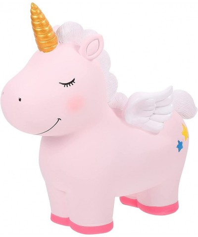 Rainbow Unicorn Piggy Bank Resin Animal Coin Bank Decorative Money Box Coin Saving Pot Desktop Ornament for Kids Gift Keepsak...