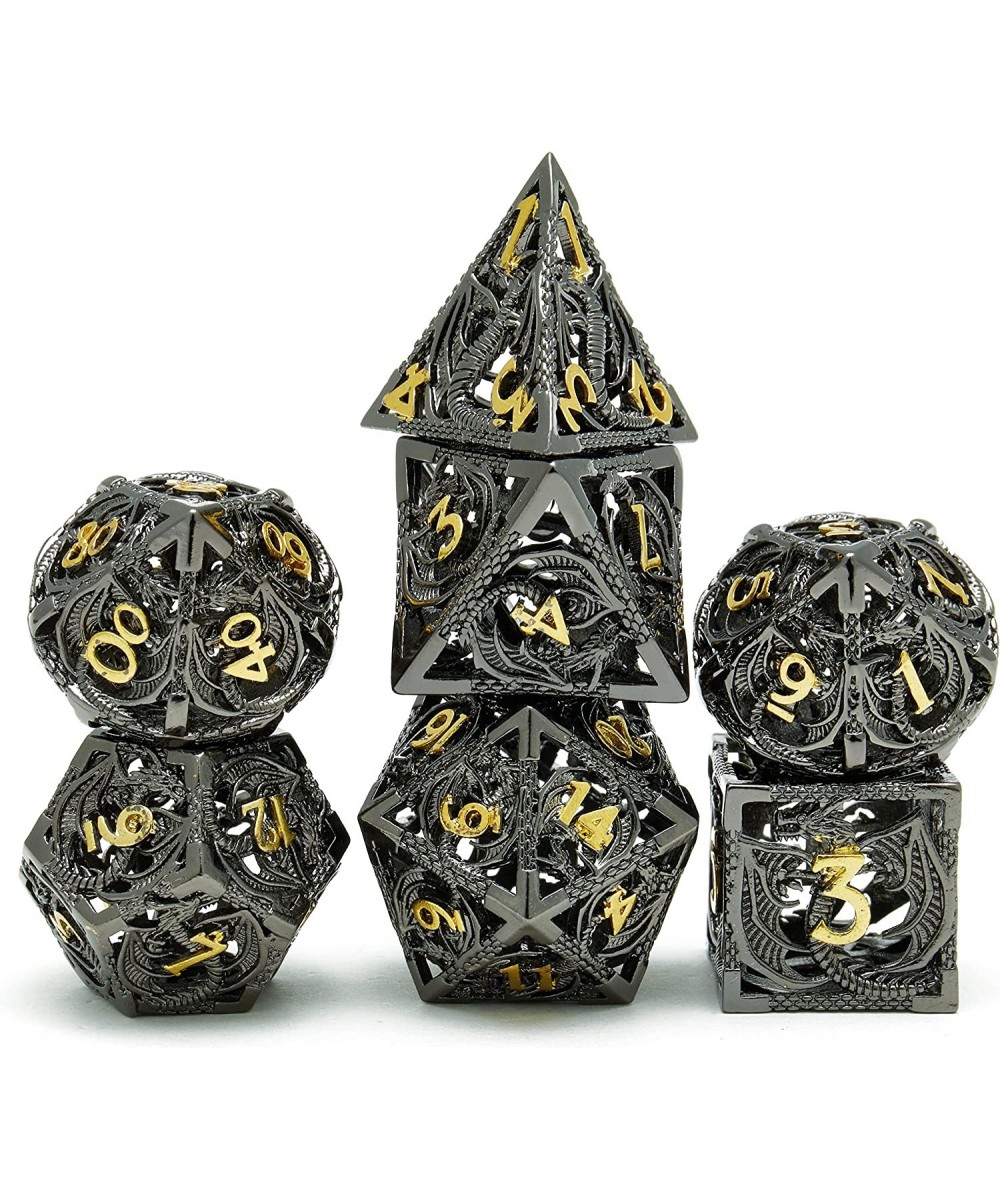 DND Metal Polyhedral Dice Set Dungeons and Dragons Dice Set D&D Role Playing Dice Metal Dice Set 7PCS Suitable for Dungeons a...