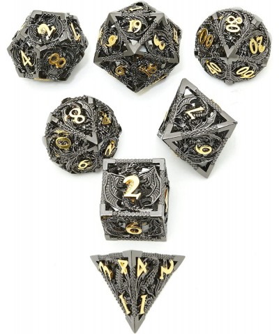 DND Metal Polyhedral Dice Set Dungeons and Dragons Dice Set D&D Role Playing Dice Metal Dice Set 7PCS Suitable for Dungeons a...