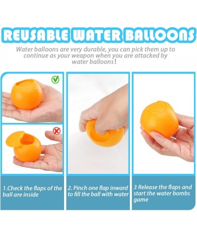 24Pcs Reusable Water Balloons Self Sealing Quick Fill Water Ballons for Summer fun Refillable Water Balloon for kids Backyard...