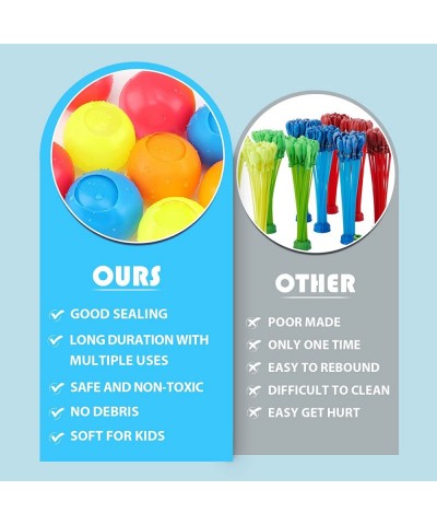 24Pcs Reusable Water Balloons Self Sealing Quick Fill Water Ballons for Summer fun Refillable Water Balloon for kids Backyard...