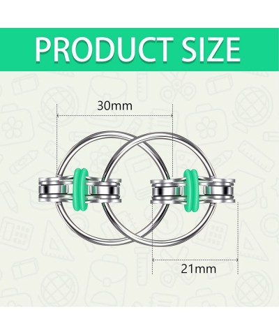 15 Pieces Bike Chain Fidget Toy Flippy Chain Fidget Toy Finger Roller Chain Sensory Toy Handheld Ring Flippy Chain Decompress...