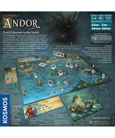 Legends of Andor: Journey to The North Expansion Pack Cooperative Board Game 1 – 4 Players Fantasy Family Game by Kosmos $71....